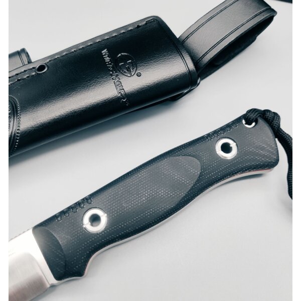 WithArmour Professional Serie Woodlands-BG Convex Bushcraft Black Micarta