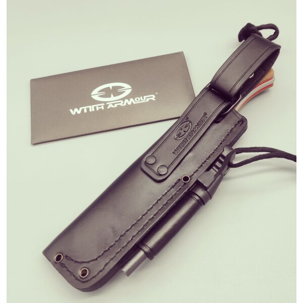 WithArmour Professional Serie Woodlands-TN Convex Bushcraft Tan Micarta
