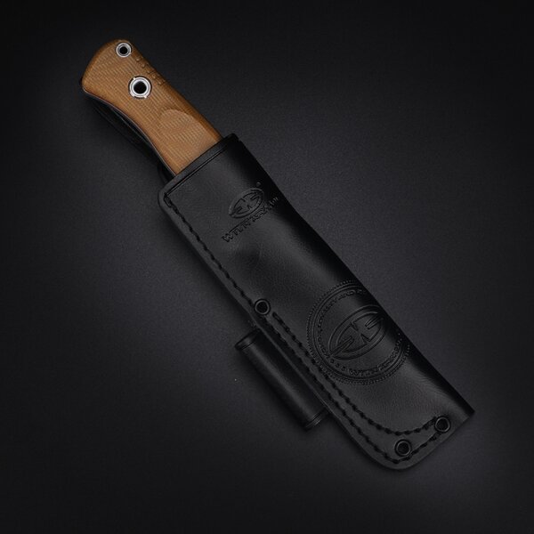 WithArmour Professional Serie Woodlands-TN Convex Bushcraft Tan Micarta