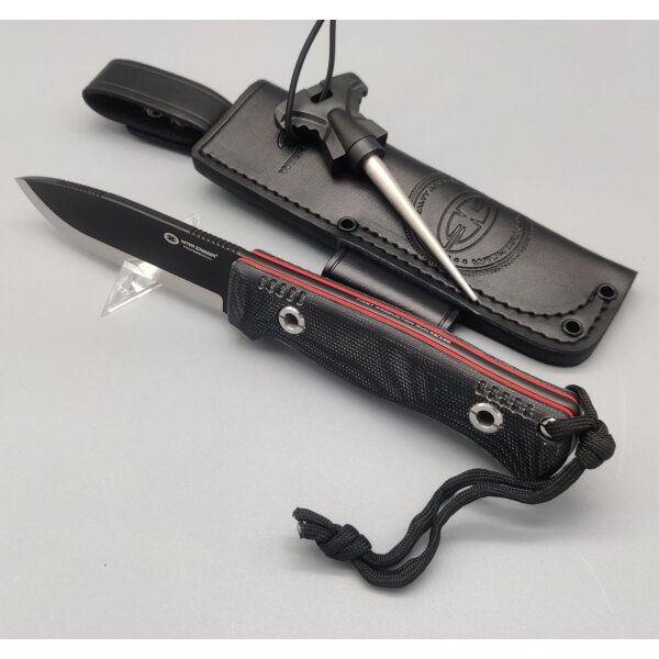 WithArmour Professional Serie Woodlands-BG Bushcraft Black Micarta Scandi