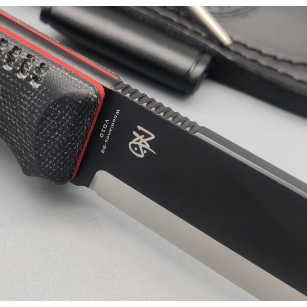 WithArmour Professional Serie Woodlands-BG Bushcraft Black Micarta Scandi