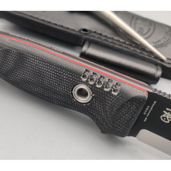 WithArmour Professional Serie Woodlands-BG Bushcraft Black Micarta Scandi