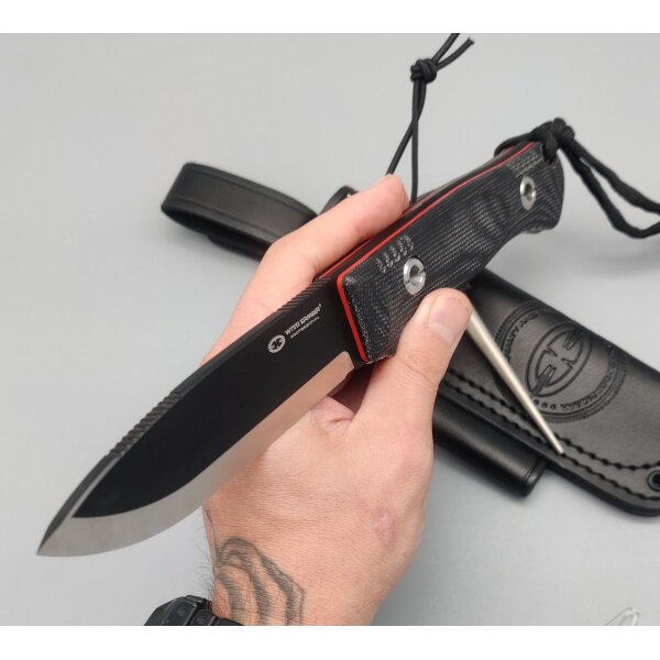 WithArmour Professional Serie Woodlands-BG Bushcraft Black Micarta Scandi