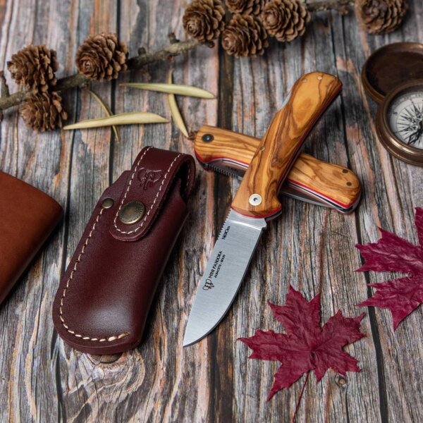 Cudeman Mini Pandora Olivo N690Co Olivenholz Backlock + Etui