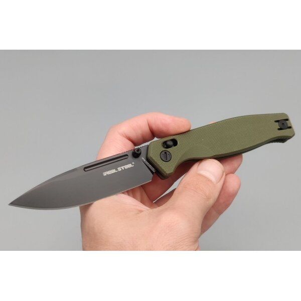 Real Steel RSK Huginn Compact G10 OD Green PVD