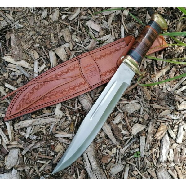 Rough Ryder Rider REDNECK STAPLETON Bowie Messer Jagdmesser Lederscheide