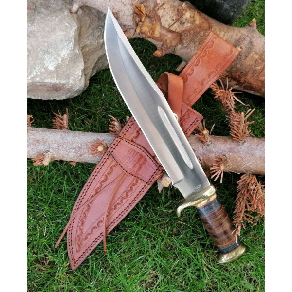 Rough Ryder Rider REDNECK STAPLETON Bowie Messer Jagdmesser Lederscheide