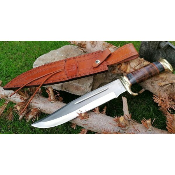 Rough Ryder Rider REDNECK STAPLETON Bowie Messer Jagdmesser Lederscheide