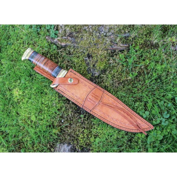 Rough Ryder Rider REDNECK STAPLETON Bowie Messer Jagdmesser Lederscheide