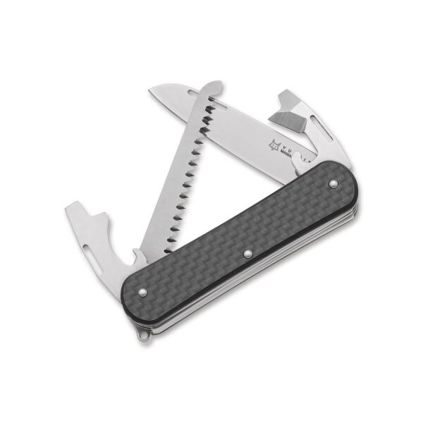 FoxKnives Vulpis 130-S4 CF Taschenmesser M390 Stahl
