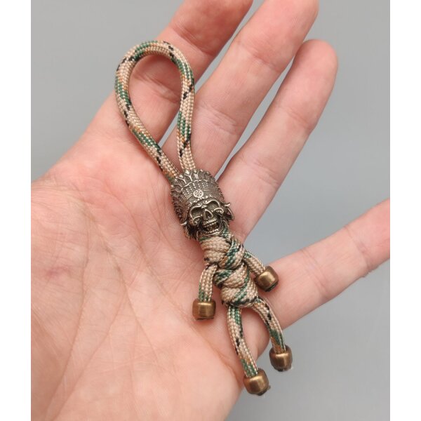 Pawnees Skull Lanyard Bead Paracord Camouflage Camo