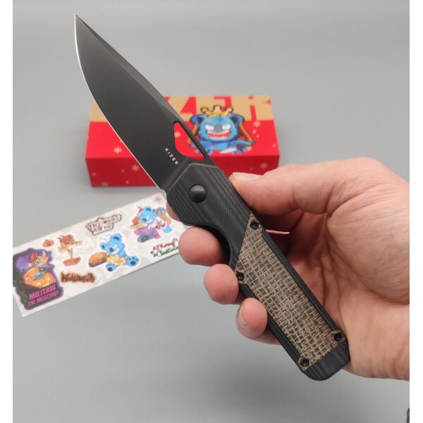 Kizer Militaw Frontflipper Nitro-V Stahl G10 Micarta