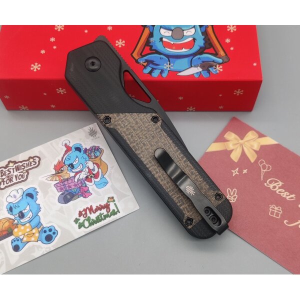 Kizer Militaw Frontflipper Nitro-V Stahl G10 Micarta