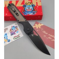 Kizer Militaw Frontflipper Nitro-V Stahl G10 Micarta