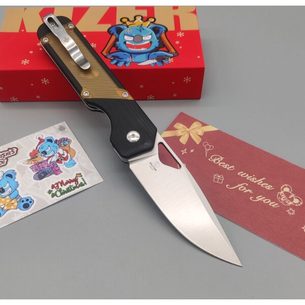 Kizer Militaw Frontflipper 154CM Stahl G10 + PEI