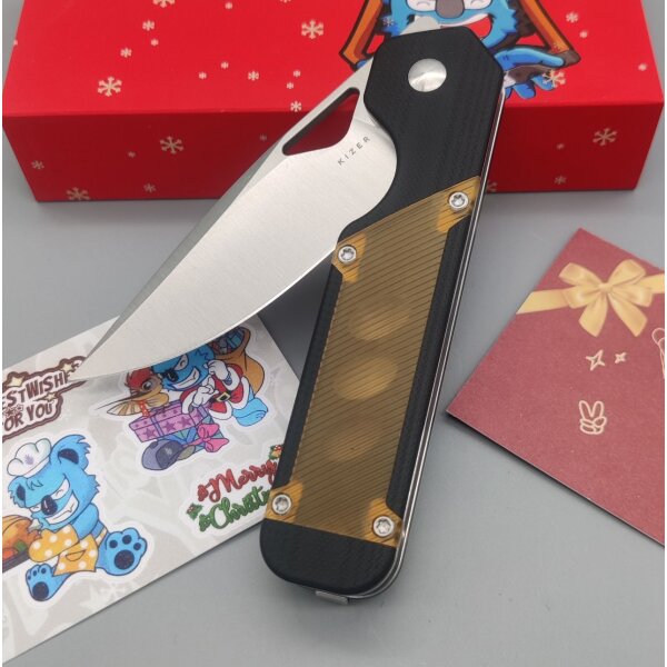 Kizer Militaw Frontflipper 154CM Stahl G10 + PEI