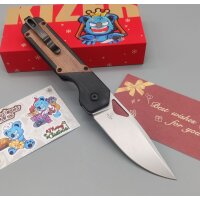 Kizer Militaw Frontflipper 154CM Stahl G10 + Mkuruti Holz