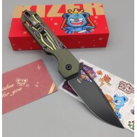 Kizer Militaw Frontflipper Nitro-V Stahl G10 Green Party...