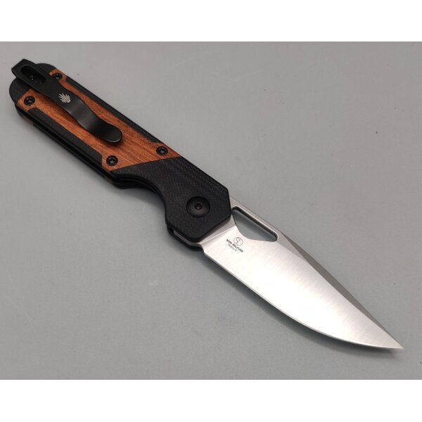 Kizer Mini Militaw Frontflipper Nitro-V Stahl G10 + Mkuruti Holz
