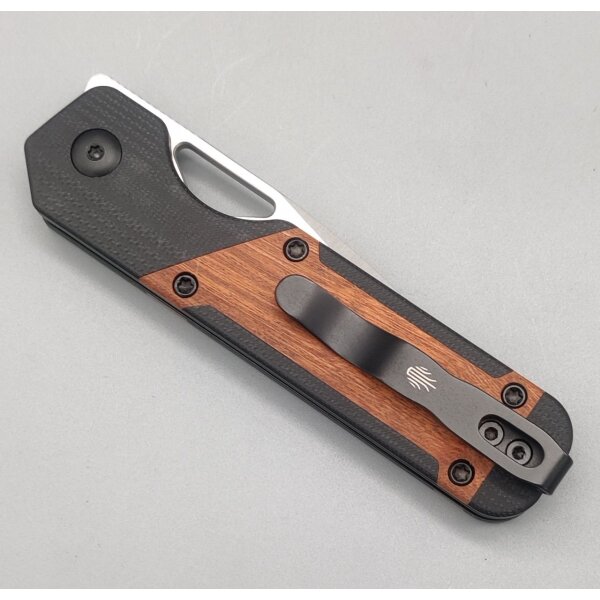 Kizer Mini Militaw Frontflipper Nitro-V Stahl G10 + Mkuruti Holz