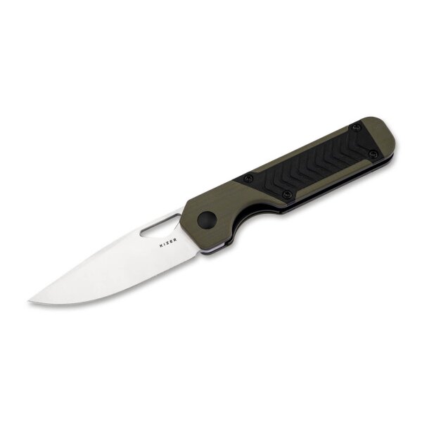 Kizer Mini Militaw Frontflipper Nitro-V Stahl G10 Black Pattern