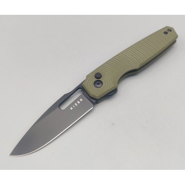 Kizer Dogfish G10 OD Green Black Blade