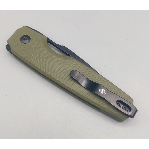 Kizer Dogfish G10 OD Green Black Blade