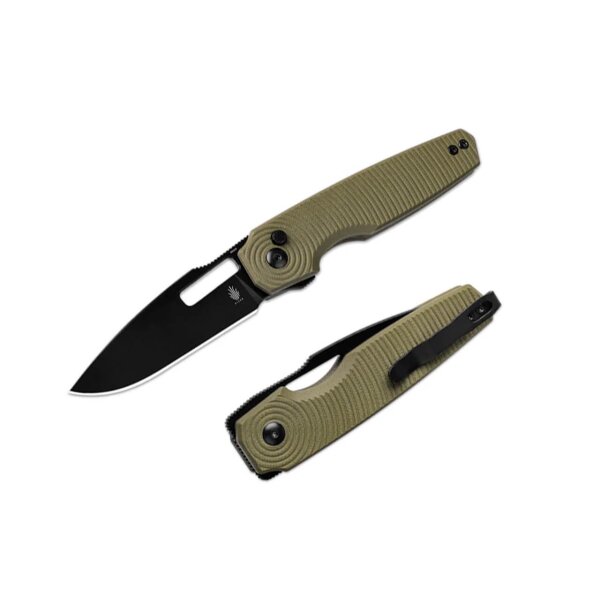 Kizer Dogfish G10 OD Green Black Blade