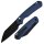 CJRB Pyrite-Light Button Lock Blue FRN Taschenmesser Messer