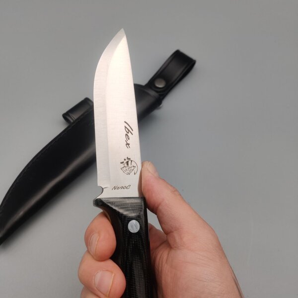 J&V Ibex N690 TRF Micarta inkl. Lederscheide