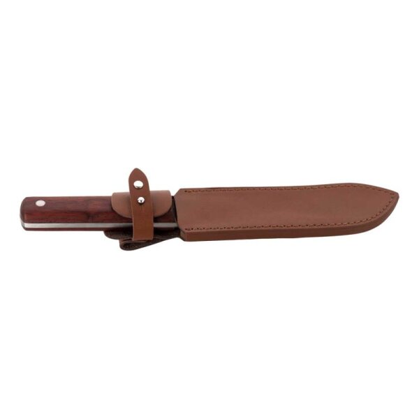 Herbertz Messer 420 Stahl Sandelholz Lederscheide