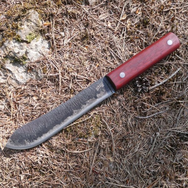 Herbertz Messer 420 Stahl Sandelholz Lederscheide