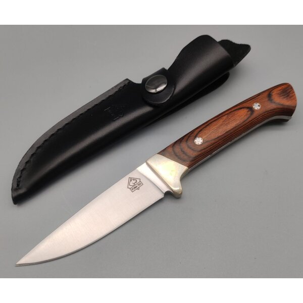 Puma Tec Jagdmesser 420 Stahl Pakkaholz Lederscheide Messer fixed feststehend