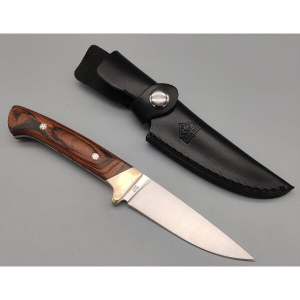 Puma Tec Jagdmesser 420 Stahl Pakkaholz Lederscheide Messer fixed feststehend