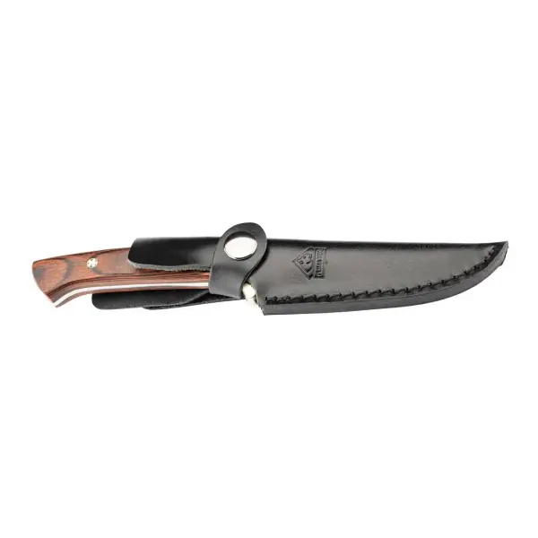Puma Tec Jagdmesser 420 Stahl Pakkaholz Lederscheide Messer fixed feststehend