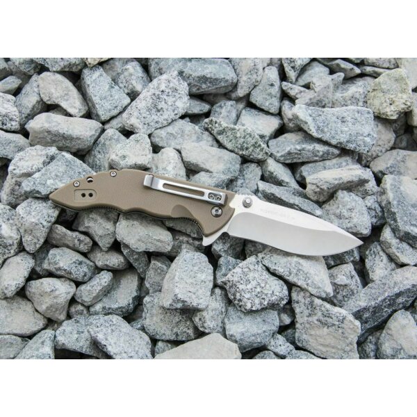 Sanrenmu 9054 GV EDC COYOTE Messer Taschenmesser Slipjoint 12C27 Stahl G10 Griff