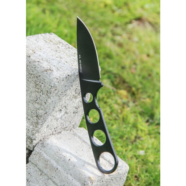 Sanrenmu BLACK 7130FUI-SH Messer EDC Neckknife 8Cr13MoV Stahl Scheide