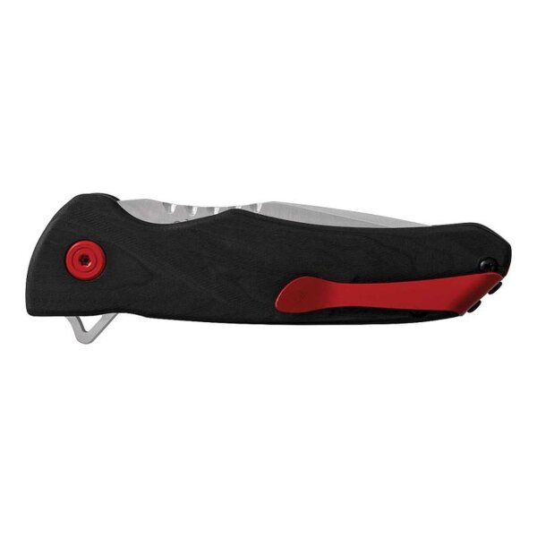 Buck 841 SPRINT PRO Taschenmesser mit S30V Stahl und Carbonfaserschalen kugelgelagert Edelstahlclip in rot