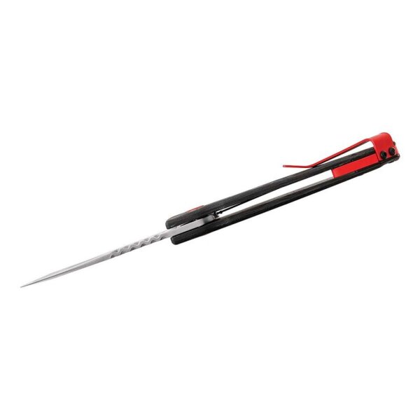 Buck 841 SPRINT PRO Taschenmesser mit S30V Stahl und Carbonfaserschalen kugelgelagert Edelstahlclip in rot
