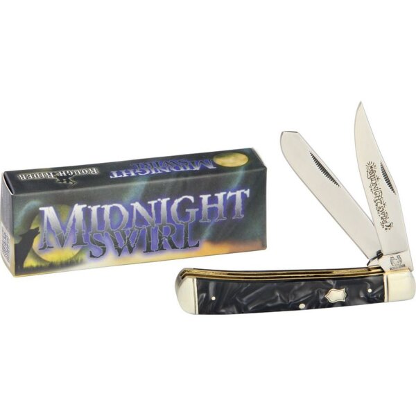 Rough Ryder Trapper Midnight Slipjoint Doppelklinge Taschenmesser Sammlerbox