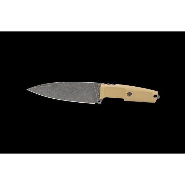 Extrema Ratio Shrapnel One Desert Dark Stone fixed Messer mit Scheide und Stonewashed Klinge