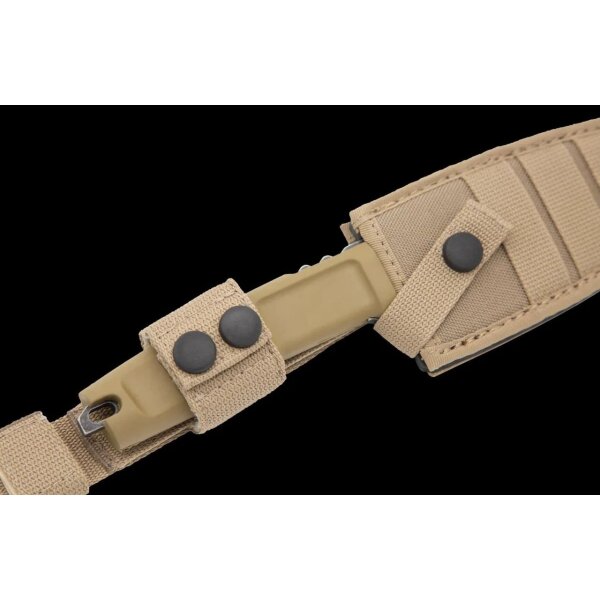 Extrema Ratio Shrapnel One Desert Dark Stone fixed Messer mit Scheide und Stonewashed Klinge