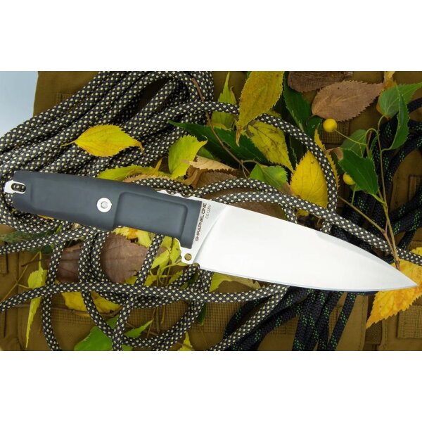 Extrema Ratio Shrapnel One Black Satin fixed Messer mit Scheide und Stonewashed Klinge