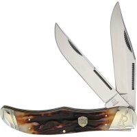 Rough Ryder Folding Hunter Brown Stag Bone mit...