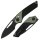 CJRB Cutlery Messer CJRBJ1949-BBK Version AR-RPM9 Green/ Black Alu Gr&uuml;n Schwarz Keramik Kugellager Button Lock