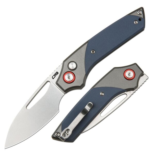 CJRB Cutlery Messer CJRBJ1949-GY Version AR-RPM9 Gray/ Blue Alu Grau Blau Keramik Kugellager Button Lock