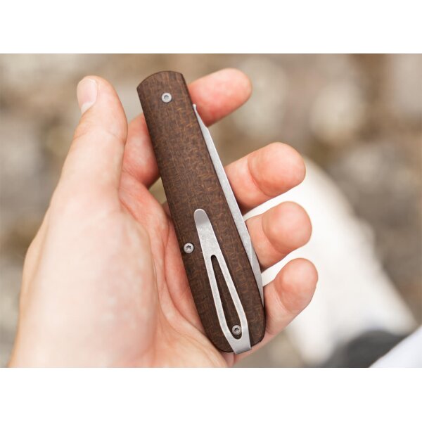 Böker Solingen Coffin Jute Micarta MagnaCut Stahl Premiummesser 112946