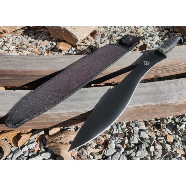 PUMA TEC Machete schwarz AISI 420 Stahl Gummigriff Nylonscheide
