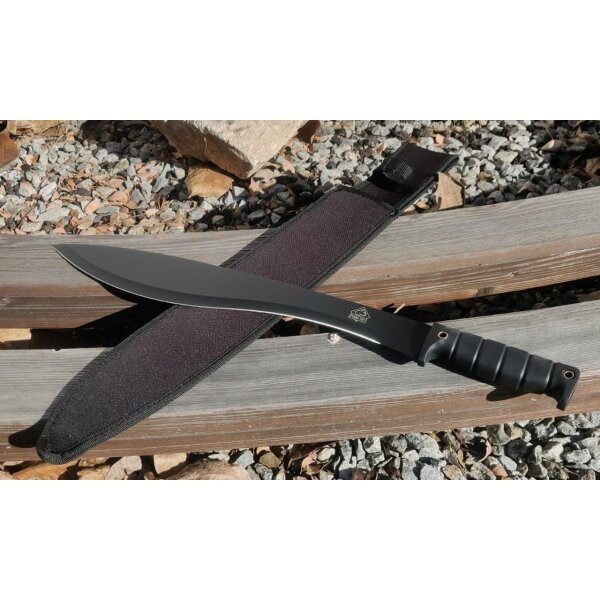 PUMA TEC Machete schwarz AISI 420 Stahl Gummigriff Nylonscheide
