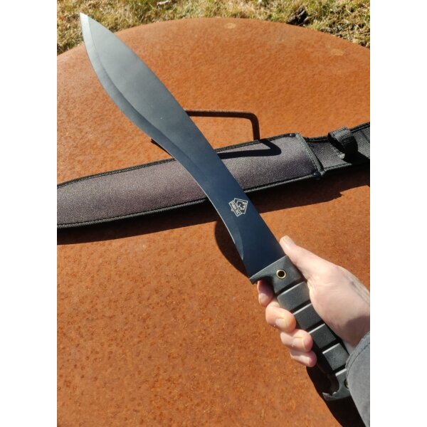 PUMA TEC Machete schwarz AISI 420 Stahl Gummigriff Nylonscheide
